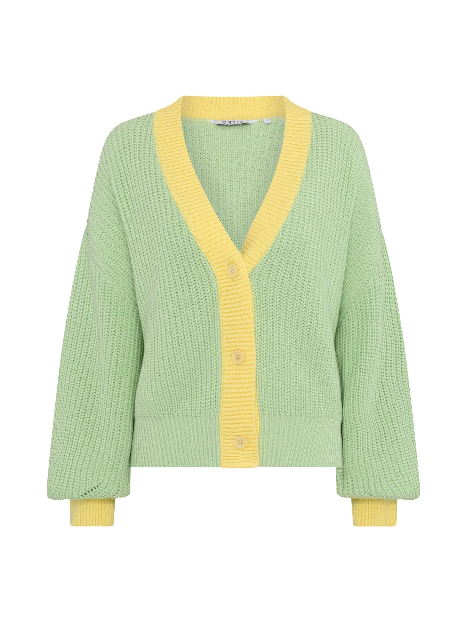 Hopper Oversized Cardigan in Mint and Yellow sold by Omnes product image thumbnail 5