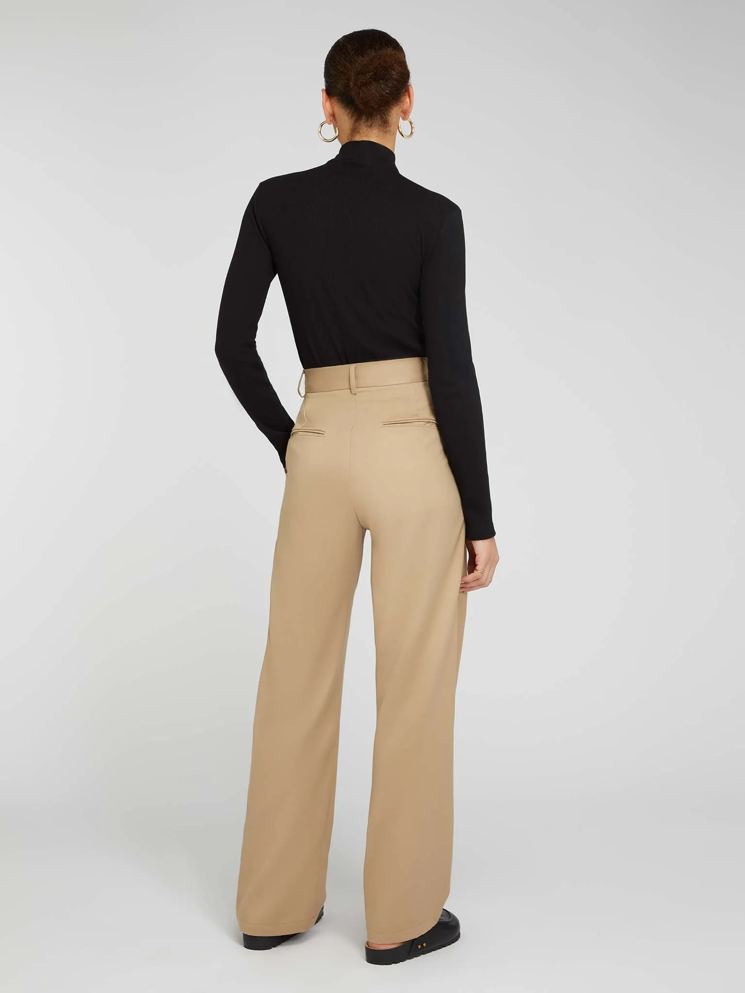 Cinnamon Relaxed Trousers in Beige sold by Omnes product image thumbnail 3