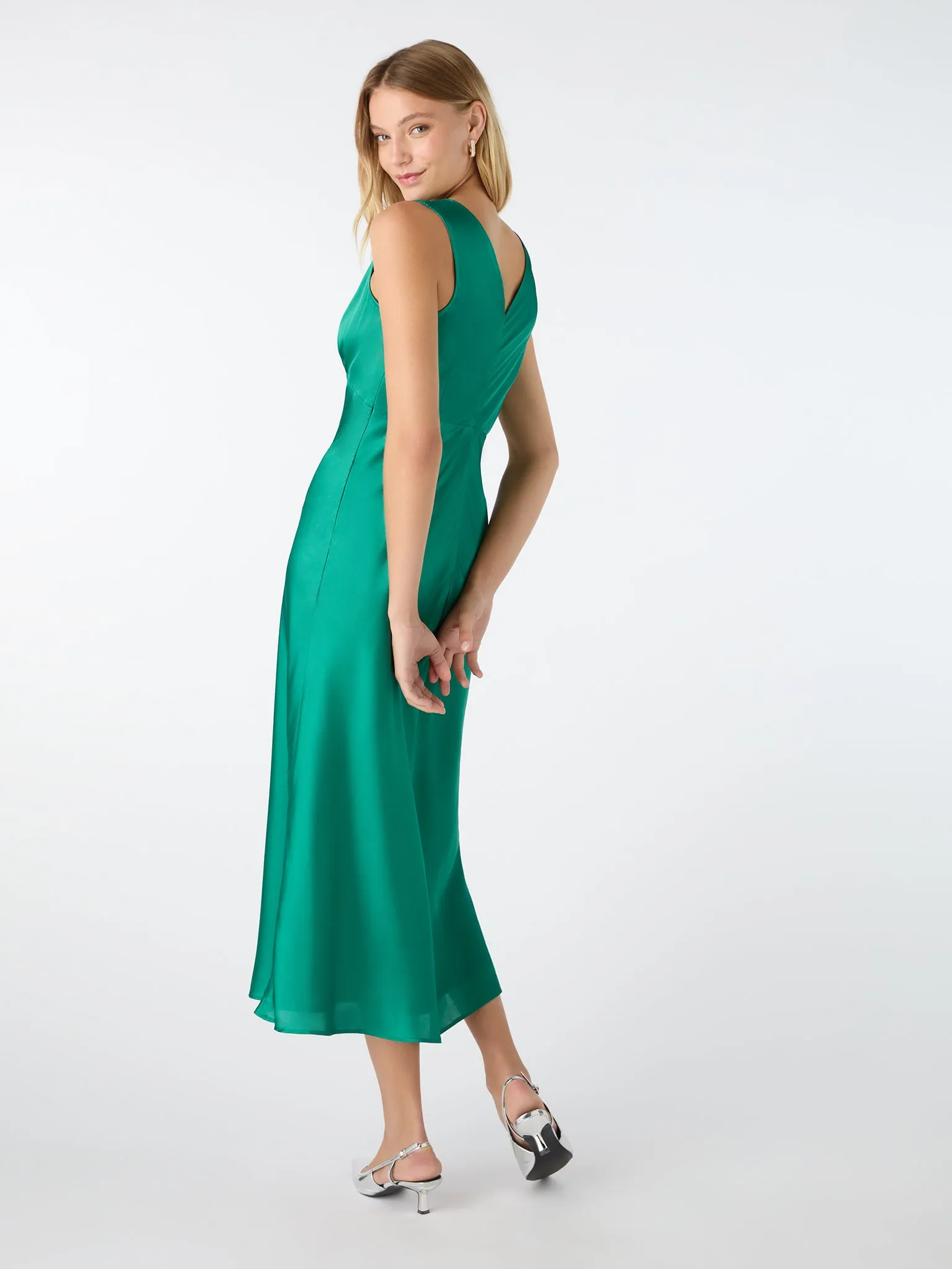 Iris Maxi Dress in Viridian Green sold by Omnes product image thumbnail 4