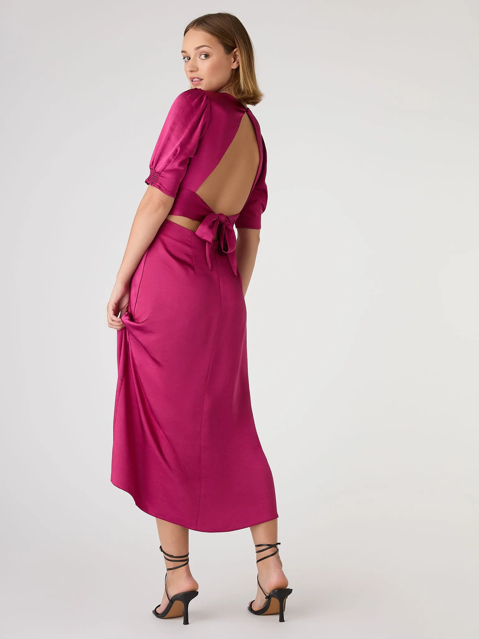 Odette Dress in Magenta sold by Omnes product image thumbnail 4