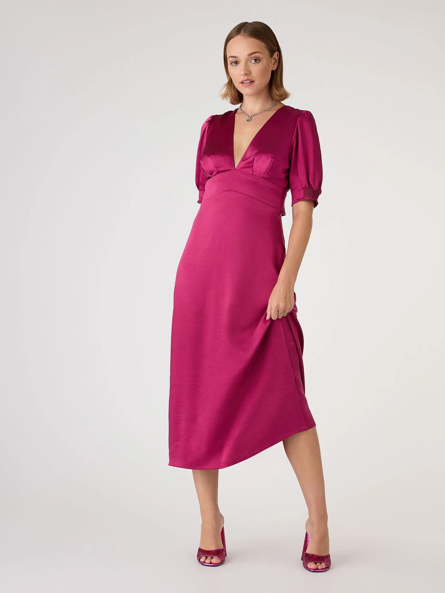 Odette Dress in Magenta sold by Omnes product image thumbnail 2