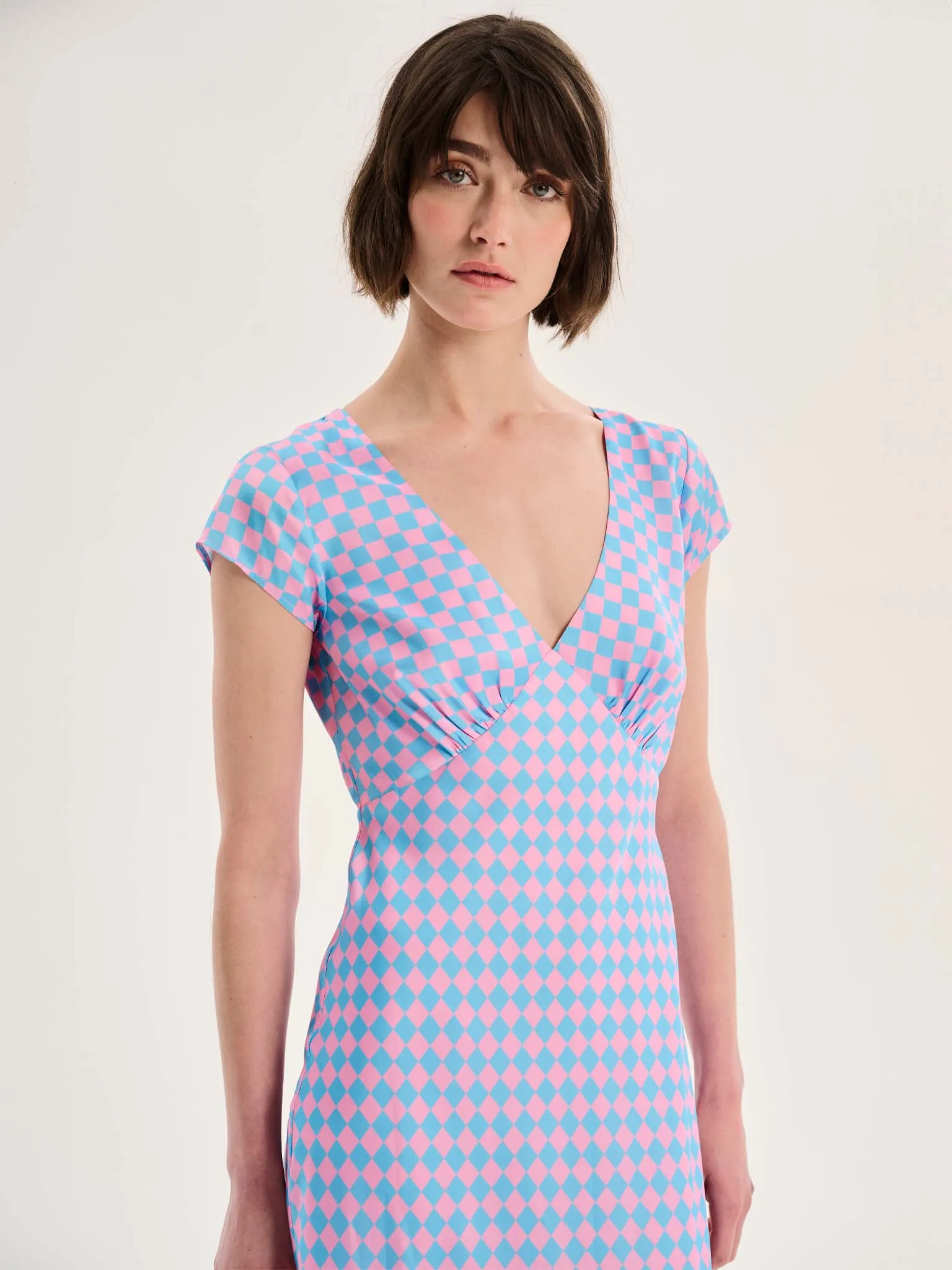 Woolf Dress in Chequerboard Print sold by Omnes product image thumbnail 3