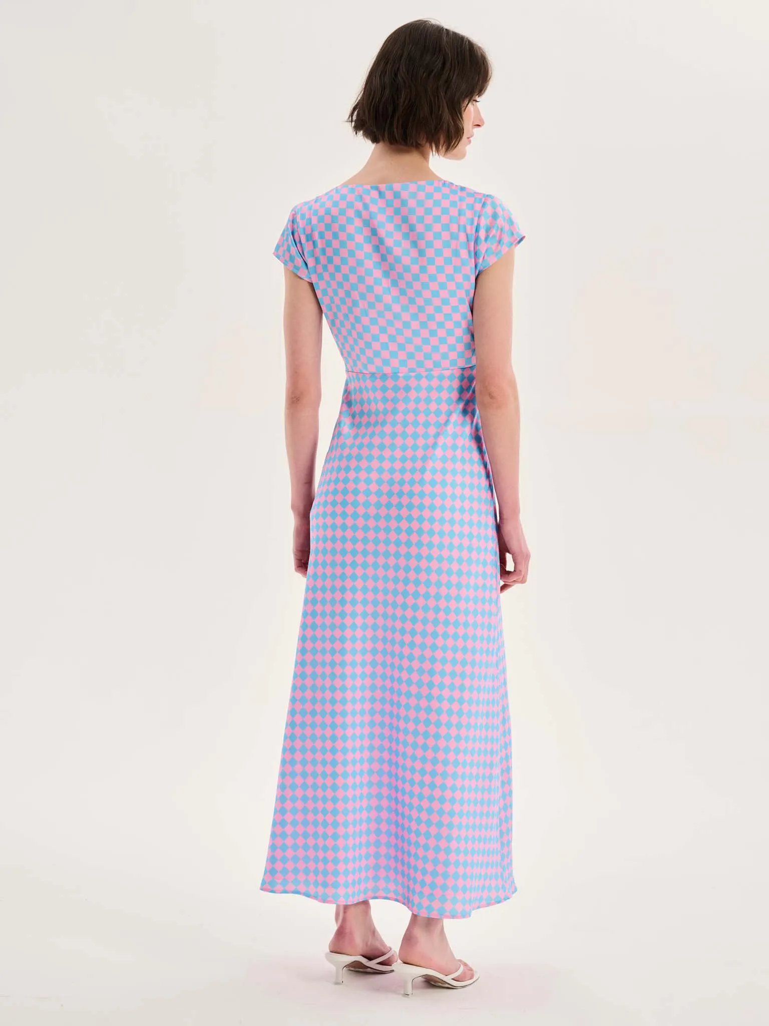 Woolf Dress in Chequerboard Print sold by Omnes product image thumbnail 4