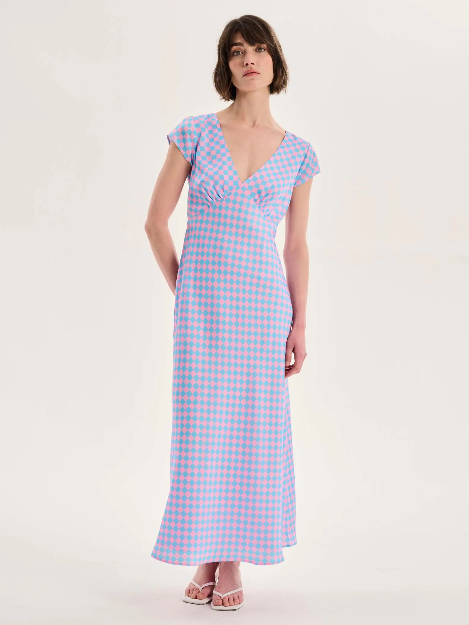 Woolf Dress in Chequerboard Print sold by Omnes product image thumbnail 2