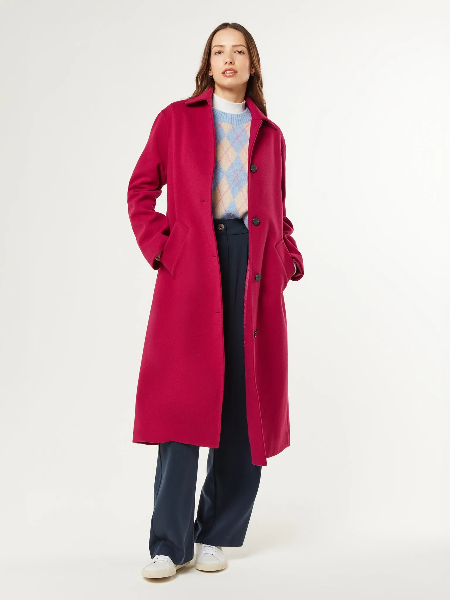 Cinnamon Straight Leg Trousers in Navy sold by Omnes product image thumbnail 5