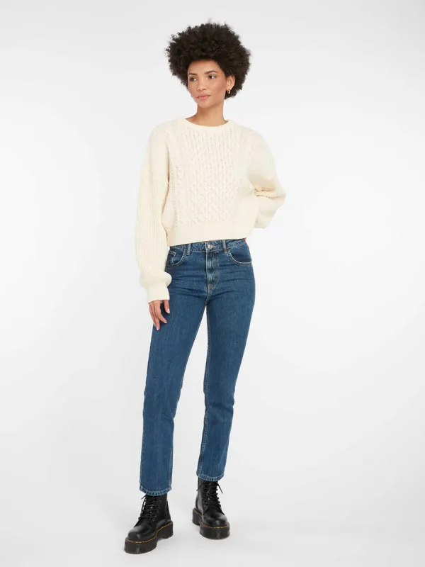Marta High Rise Straight Jeans in Indigo sold by Omnes