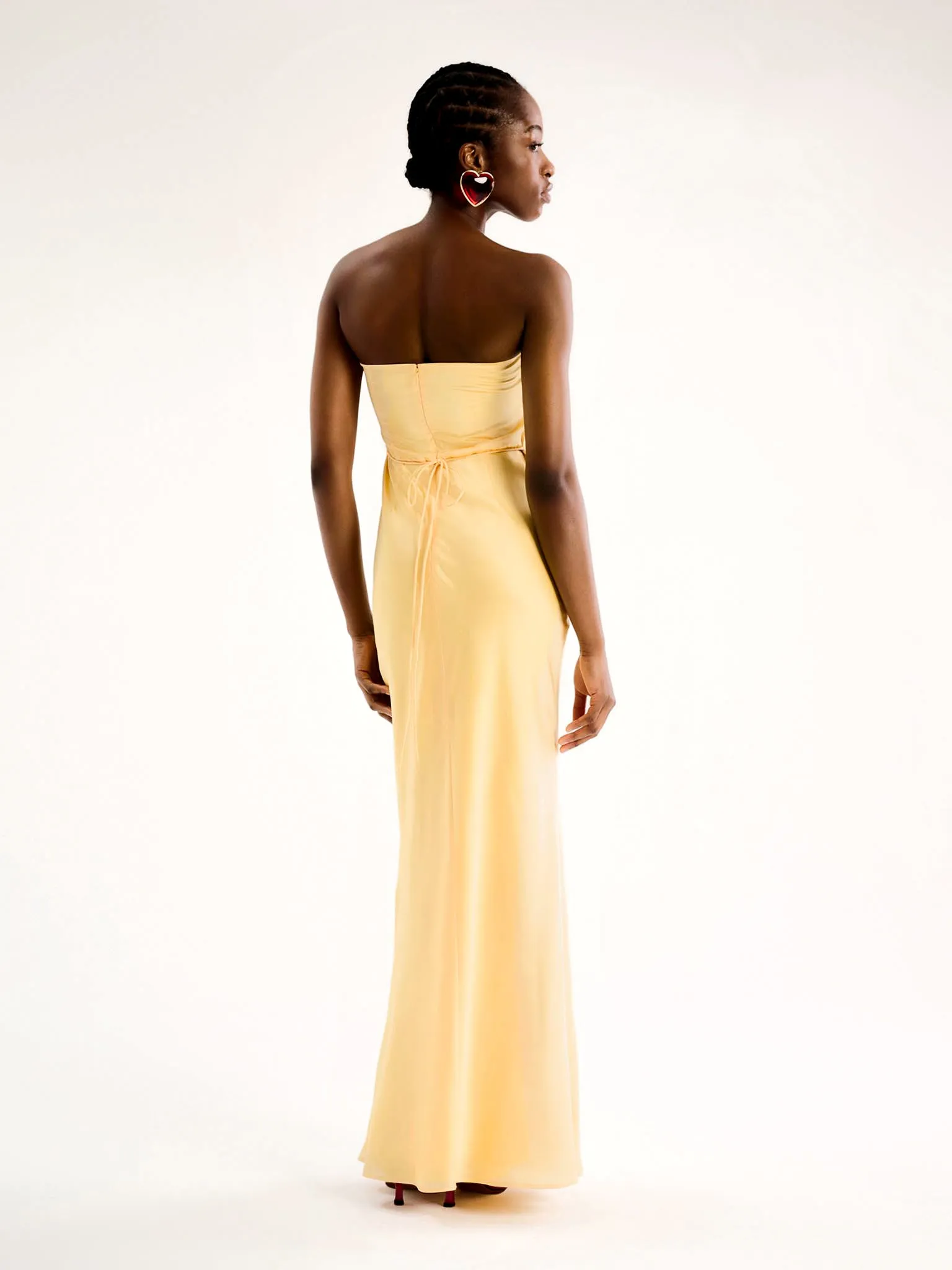 Amdra Strapless Dress in Yellow sold by Omnes product image thumbnail 3