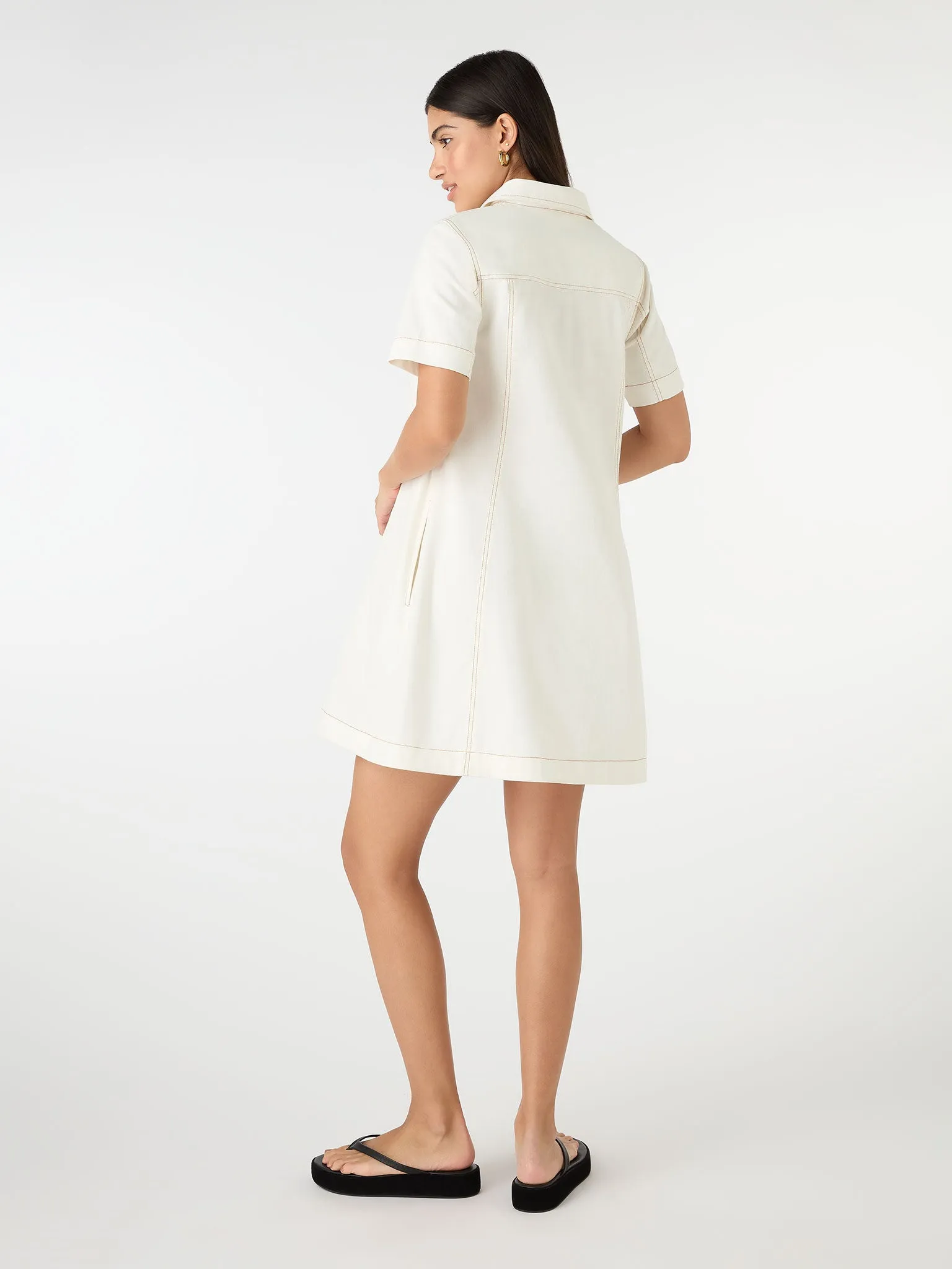 Alexa Mini Dress in Cream sold by Omnes product image thumbnail 3