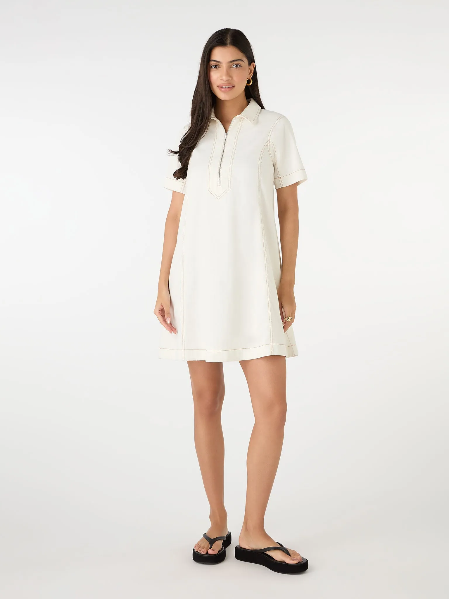 Alexa Mini Dress in Cream sold by Omnes product image thumbnail 5