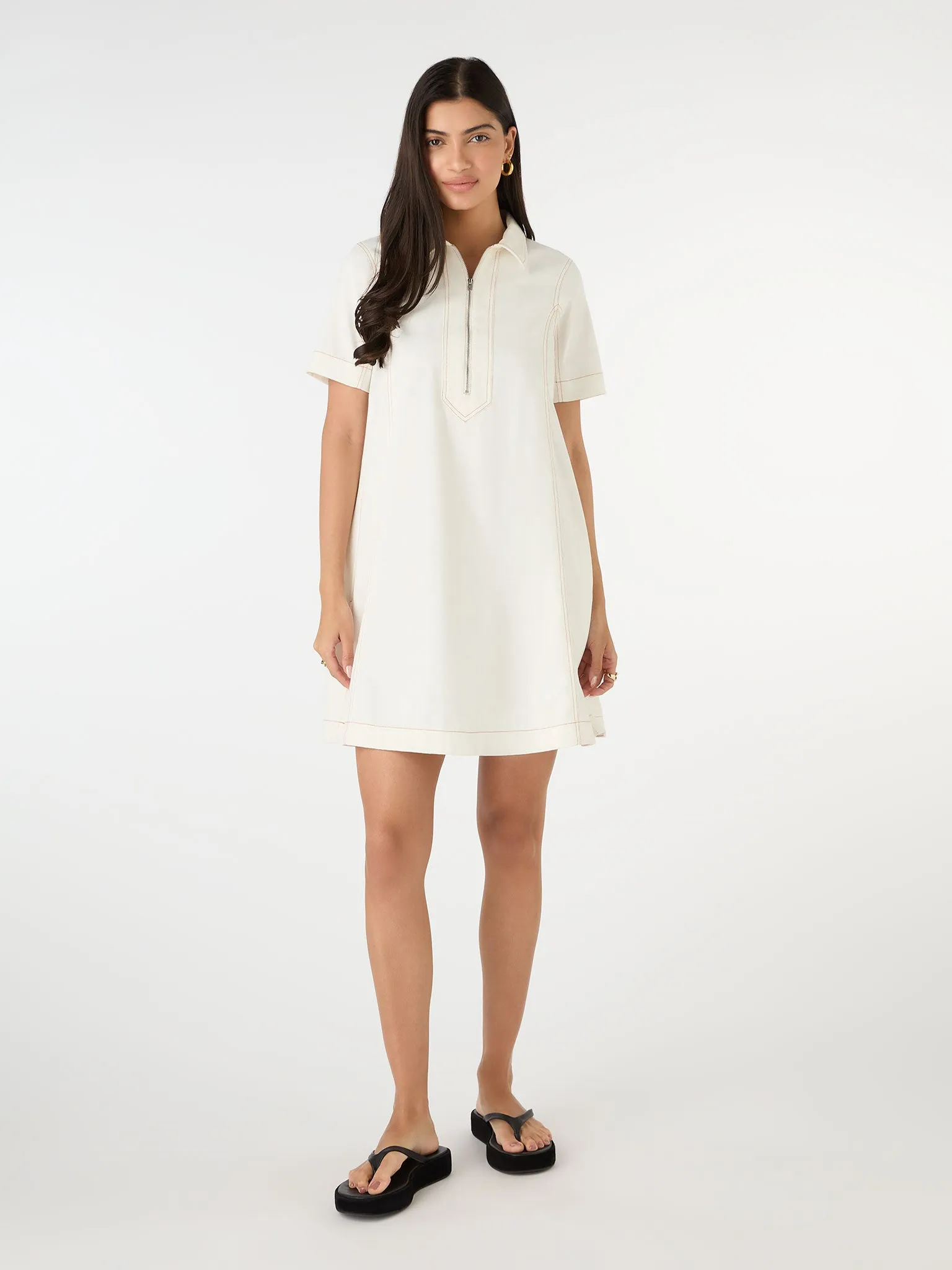 Alexa Mini Dress in Cream sold by Omnes