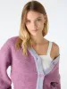 Hattie Colour Block Cardigan in Purple sold by Omnes