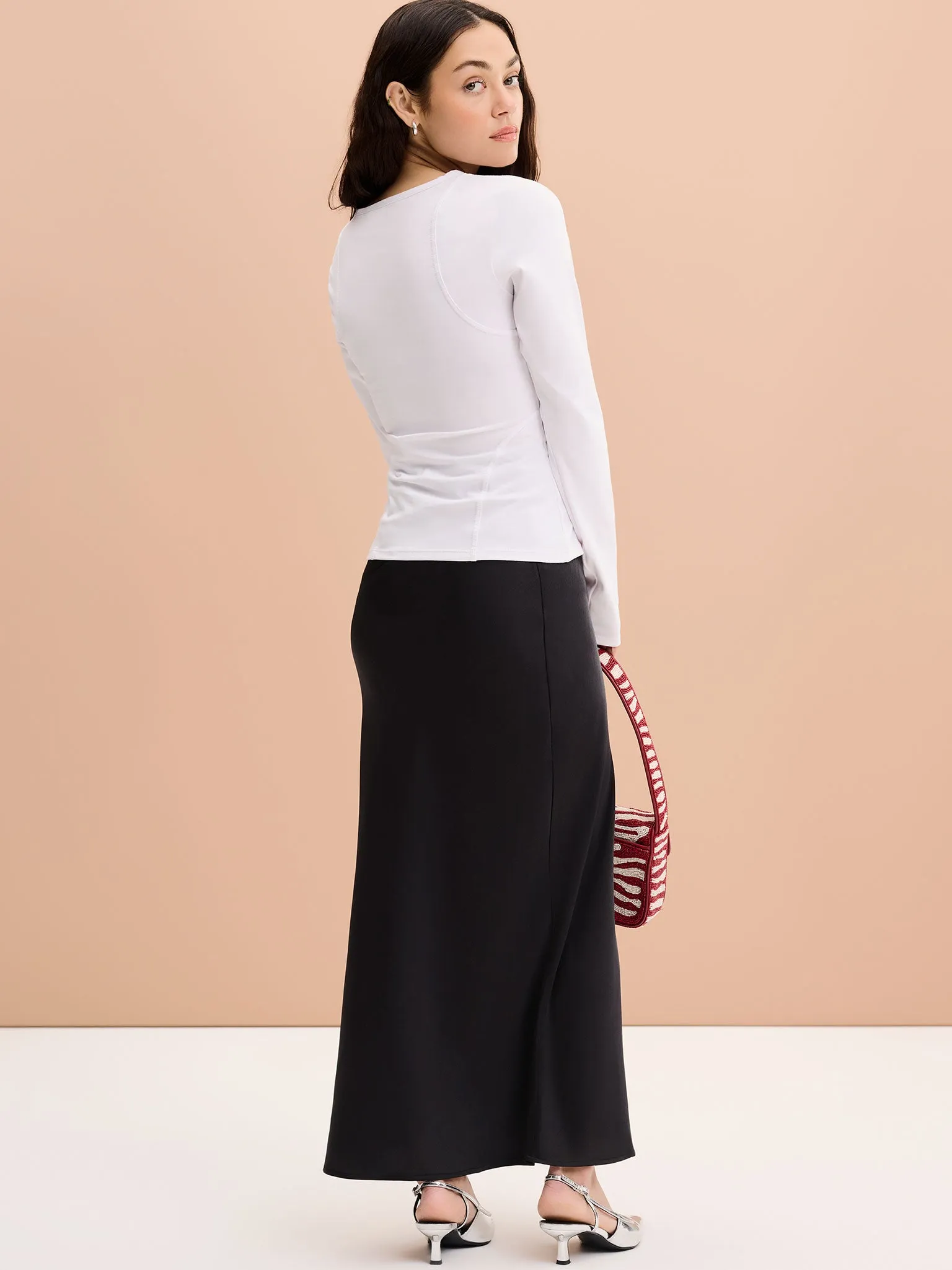 Zora Jersey Top in White sold by Omnes product image thumbnail 2