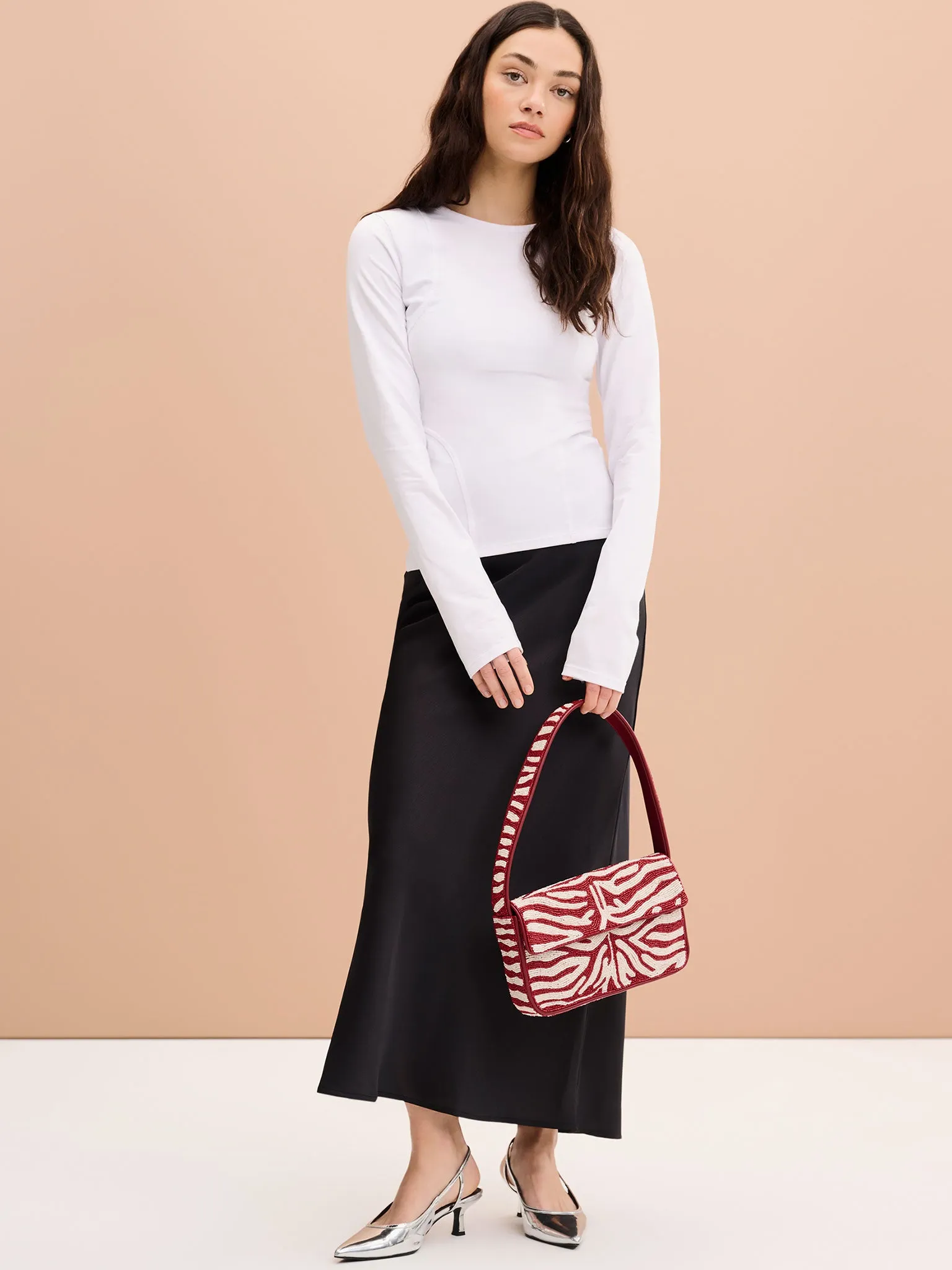 Zora Jersey Top in White sold by Omnes product image thumbnail 3