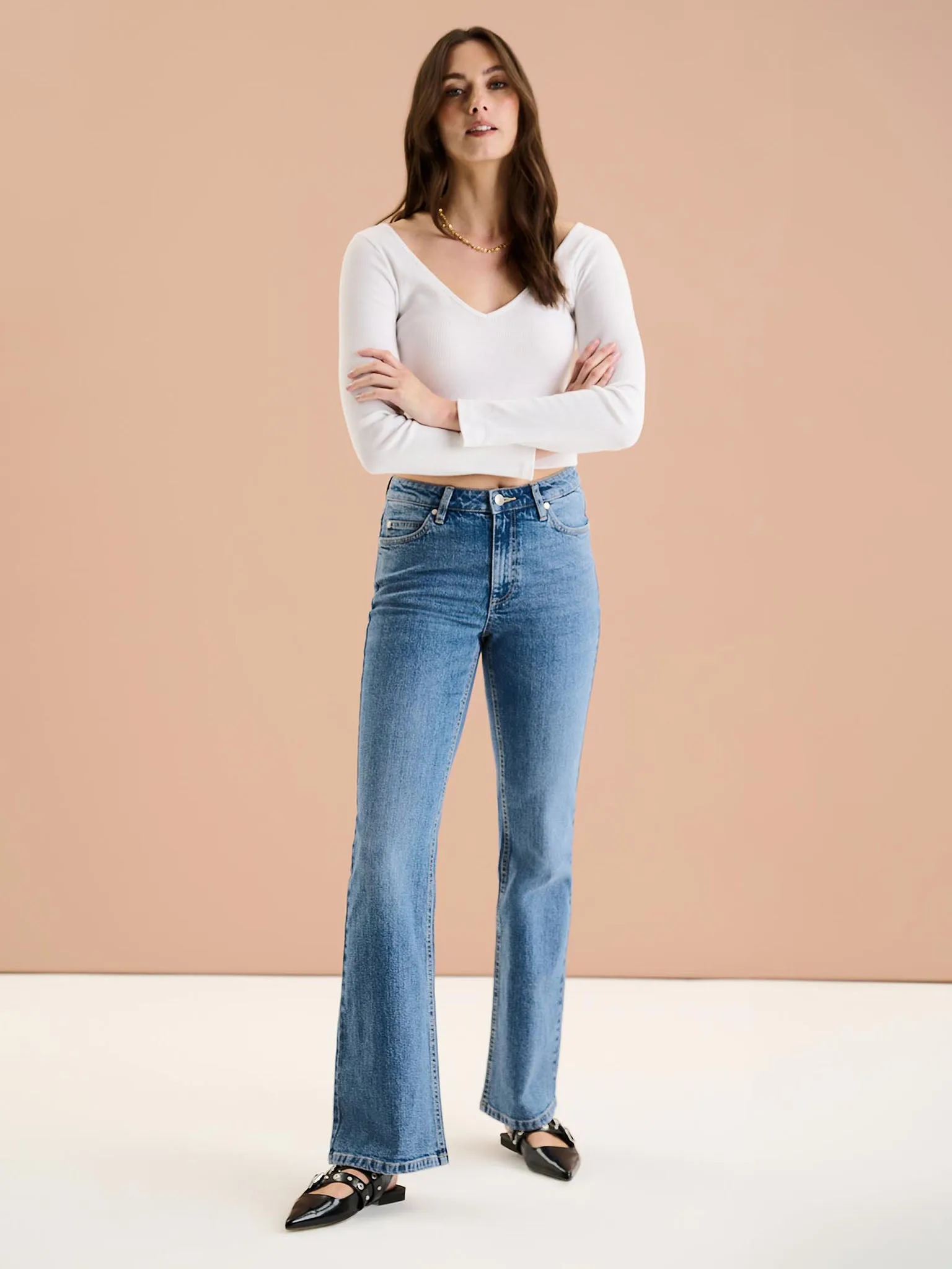 Ruby Flare Jean sold by Omnes