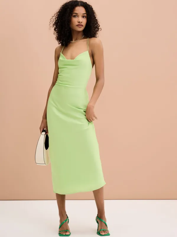 Riviera Midi Dress in Apple Green sold by Omnes