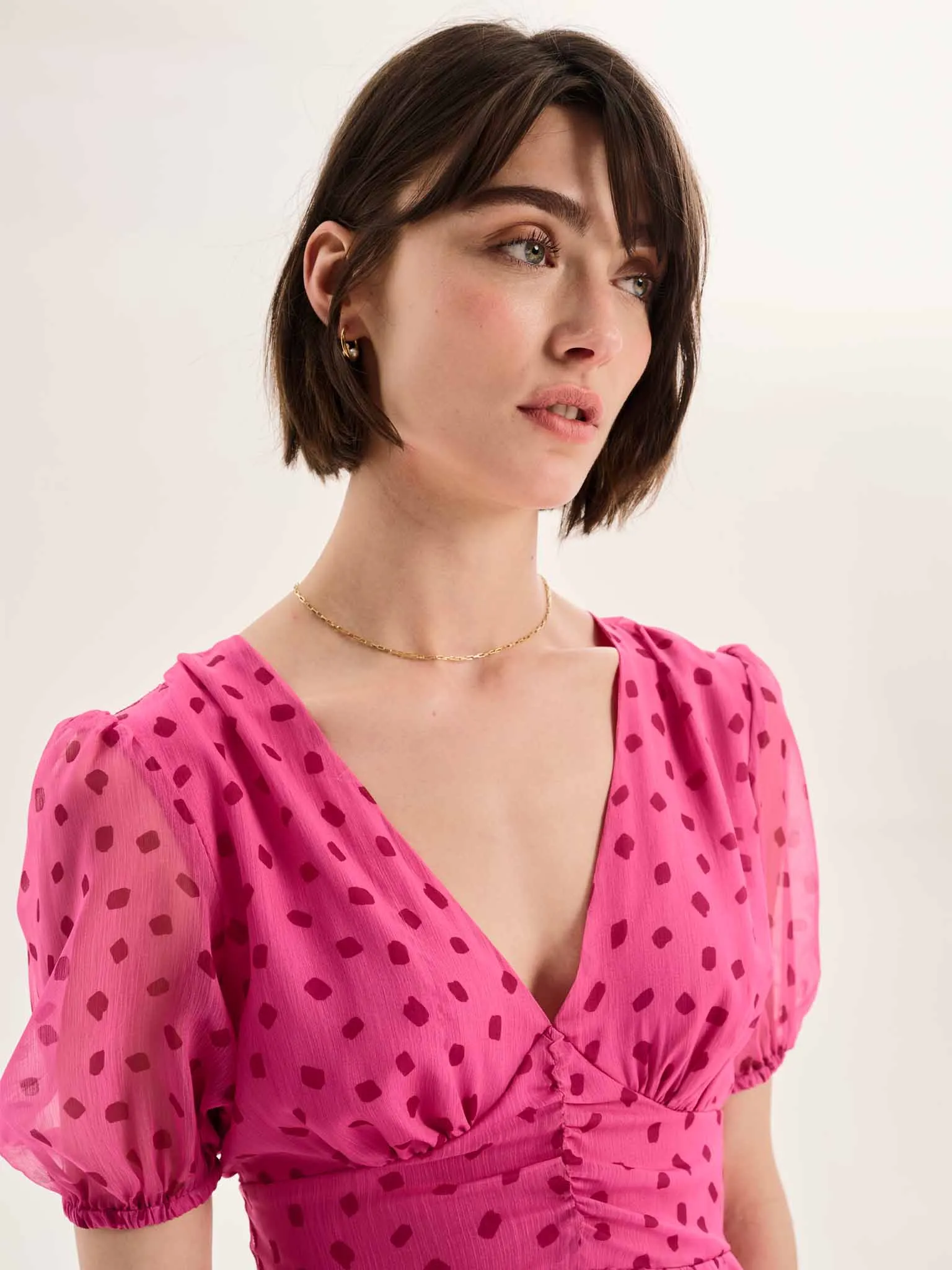 Raphaela Dress in Pink Print sold by Omnes product image thumbnail 4