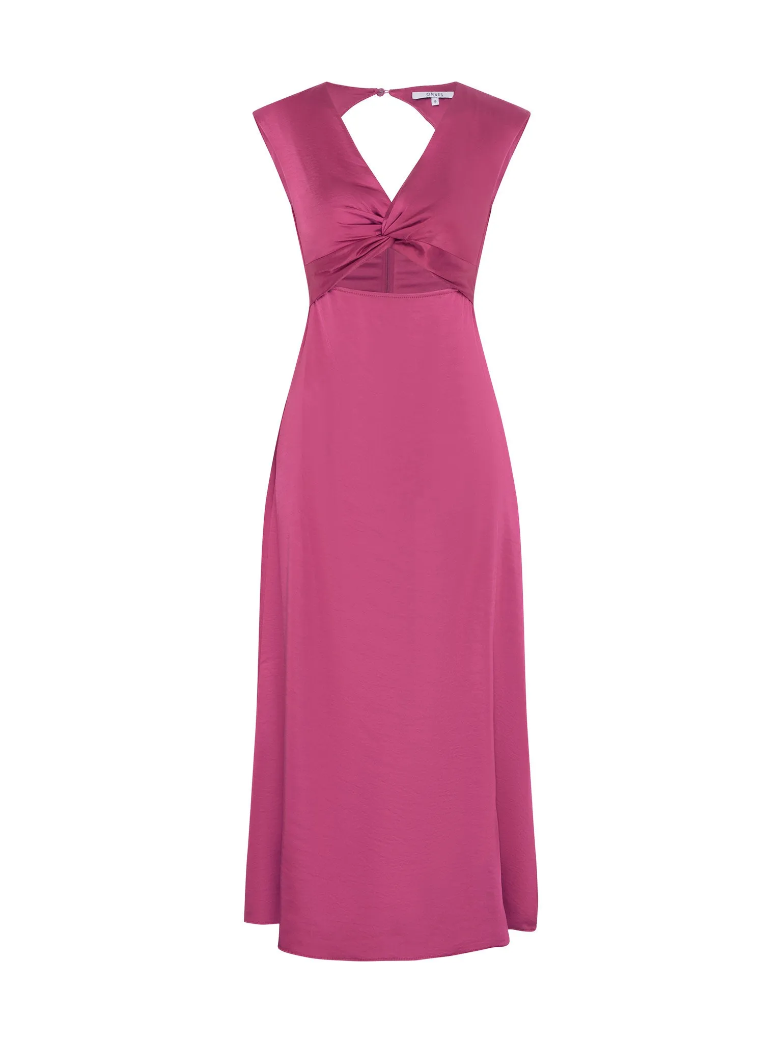 Marin Twist Front Dress in Magenta sold by Omnes product image thumbnail 5