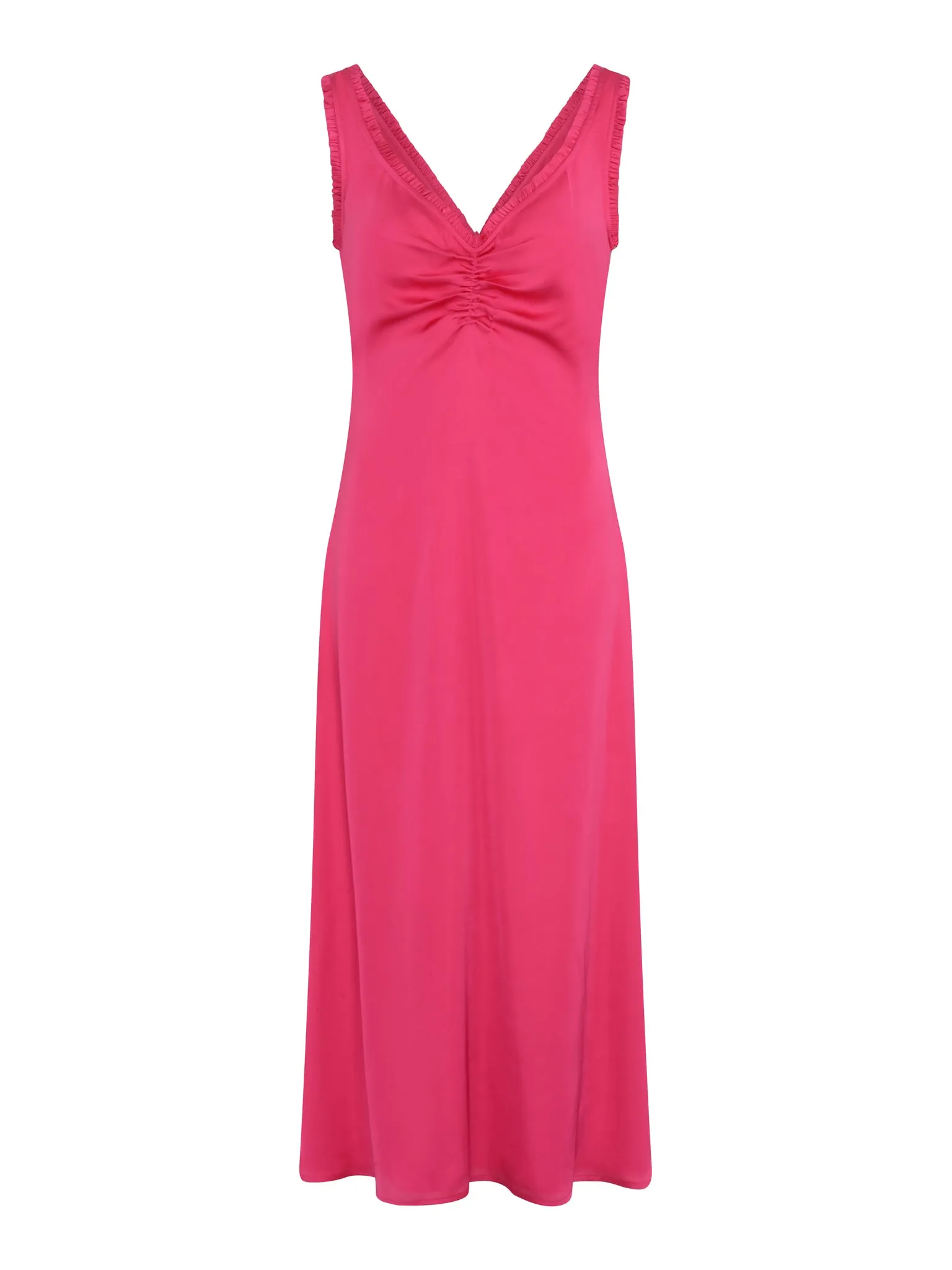 Polly Frill Dress in Magenta sold by Omnes product image thumbnail 5