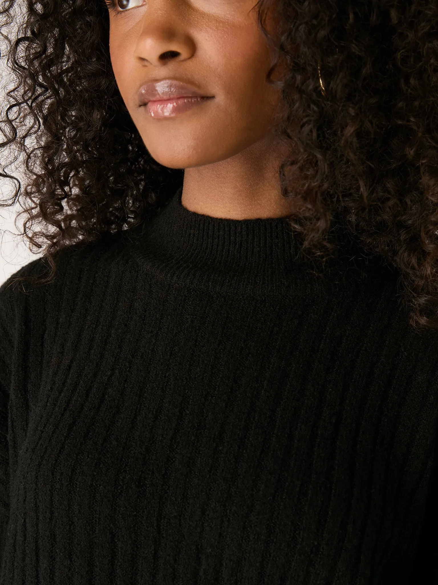 Maisie Boxy Rib Jumper in Black sold by Omnes product image thumbnail 4