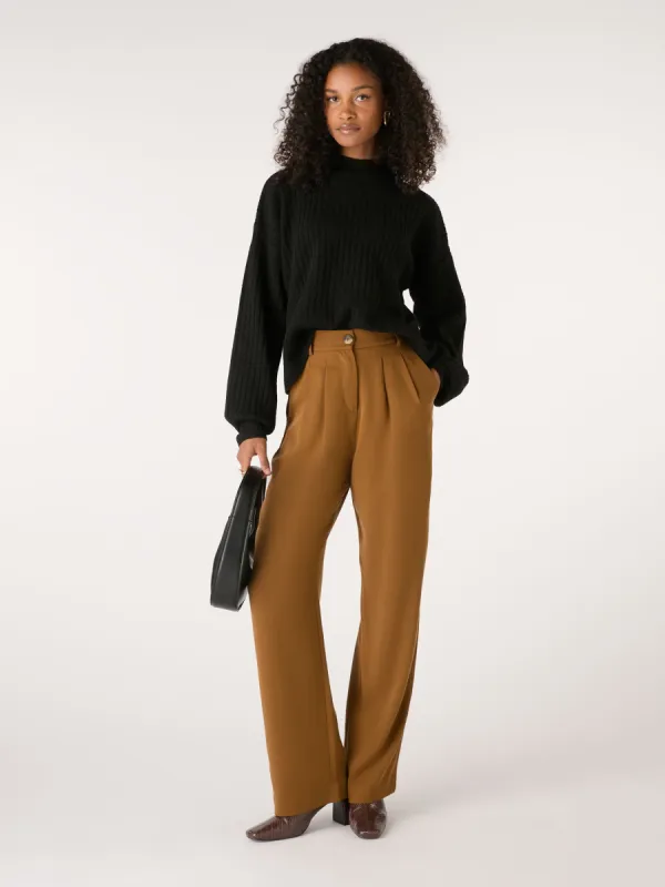 Maisie Boxy Rib Jumper in Black sold by Omnes