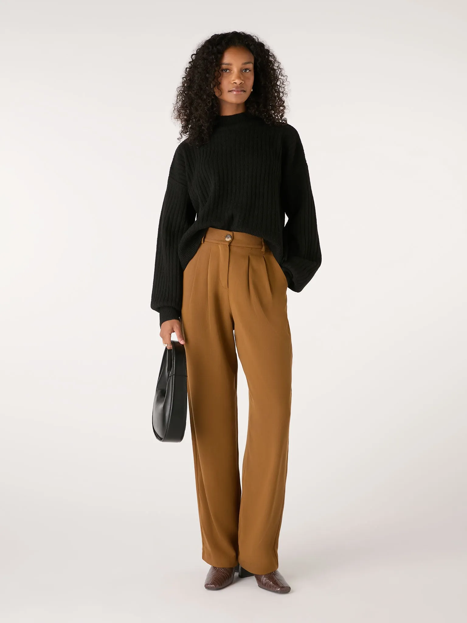 Maisie Boxy Rib Jumper in Black sold by Omnes product image thumbnail 2