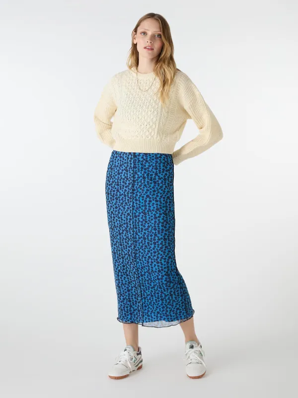 Liza Mesh Skirt in Blue sold by Omnes