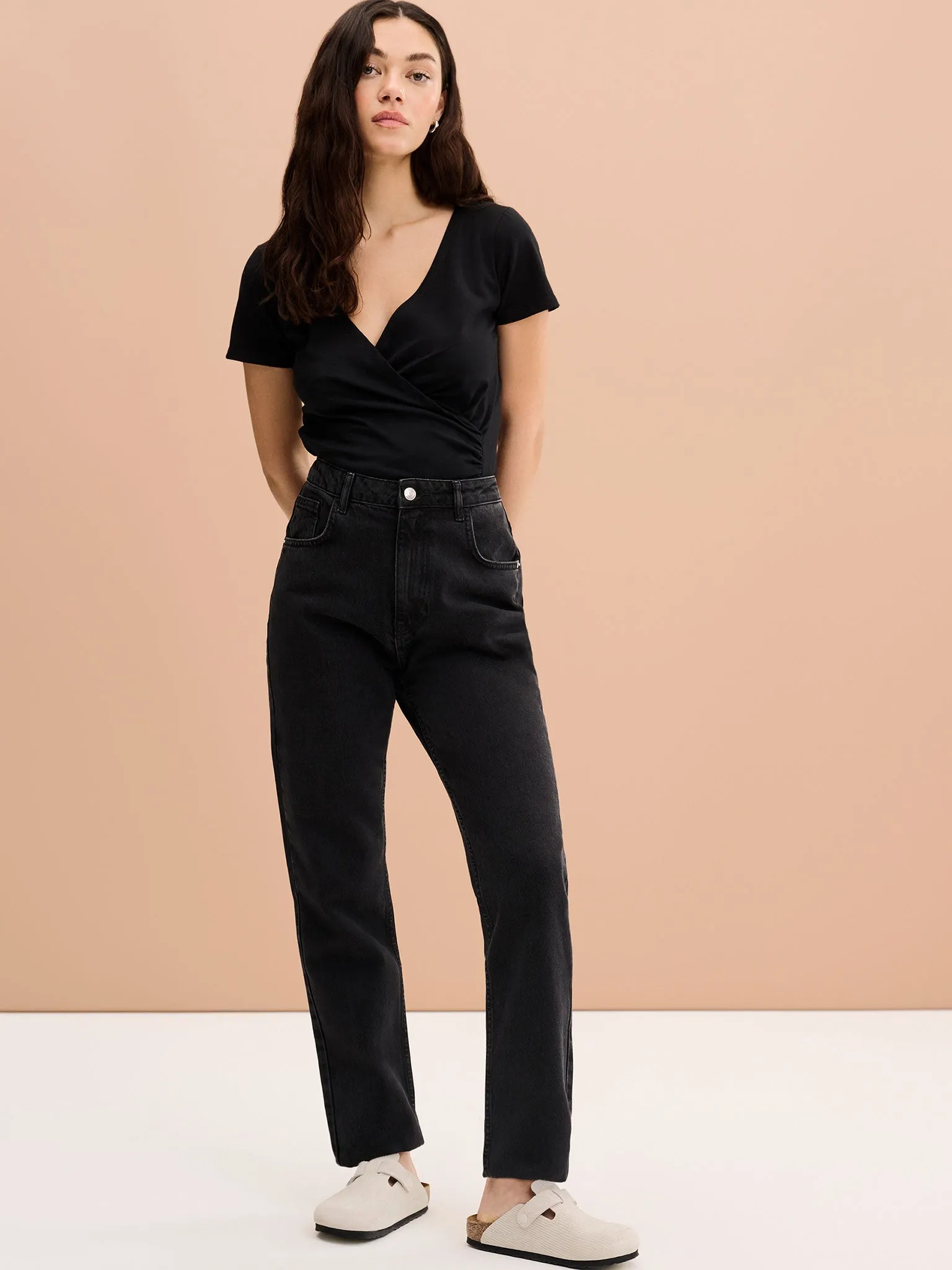 Hilary Jersey Top in Black sold by Omnes product image thumbnail 2