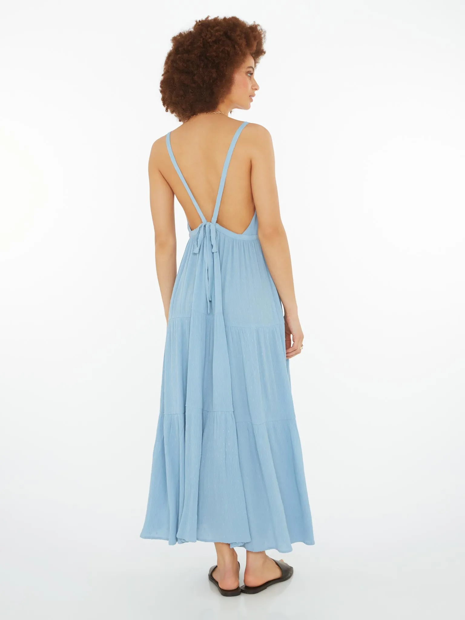 Angelica Maxi Dress in Blue sold by Omnes product image thumbnail 4