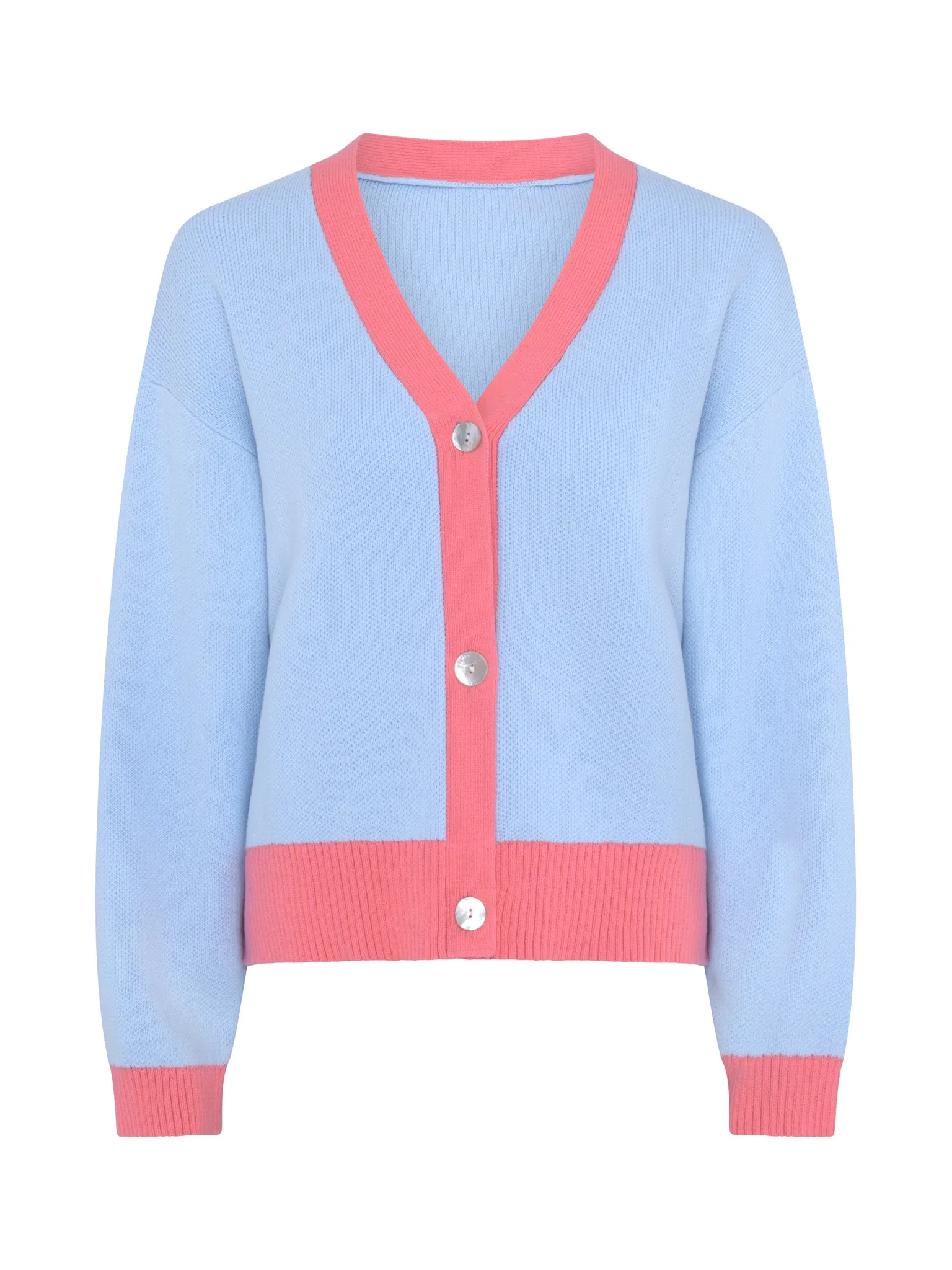Kayla Knit Cardigan in Blue and Pink sold by Omnes product image thumbnail 5