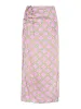 Madelyn Midi Skirt in Pink Check Print sold by Omnes