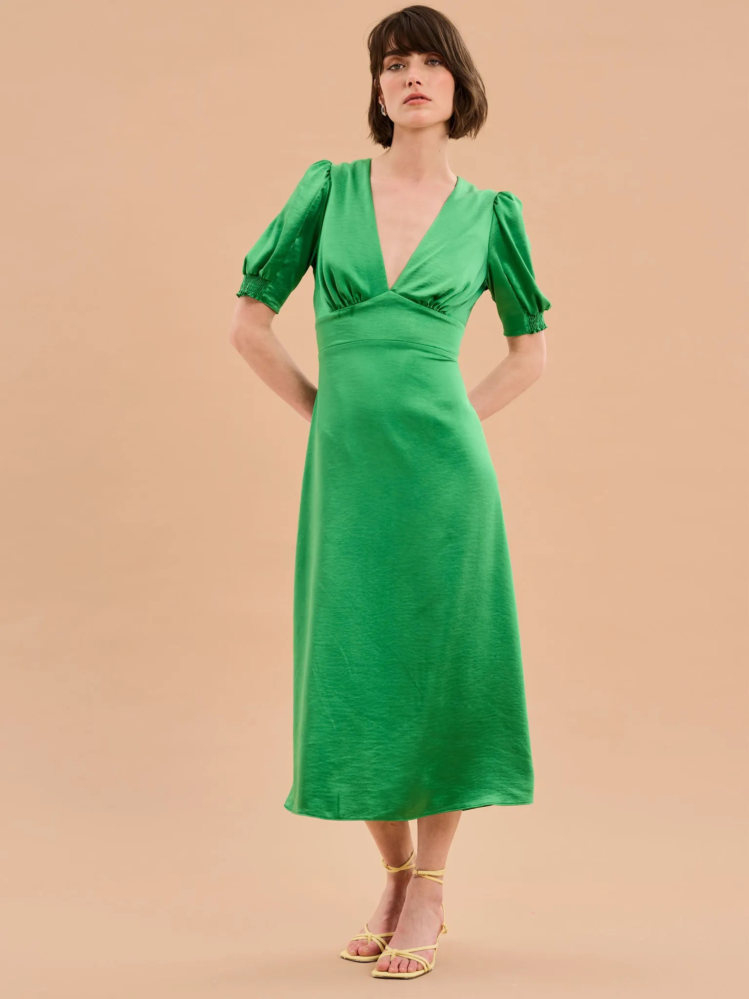 Odette Dress in Fern Green sold by Omnes product image thumbnail 2
