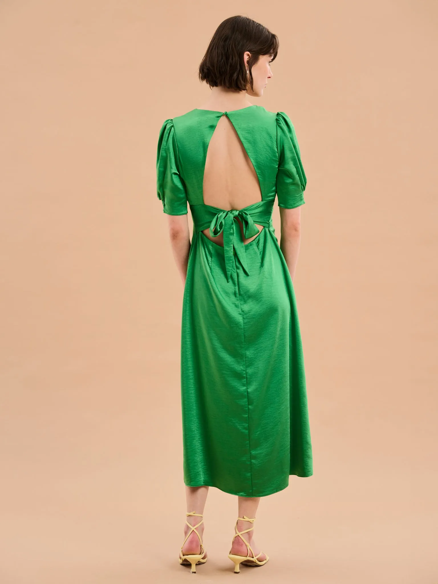 Odette Dress in Fern Green sold by Omnes product image thumbnail 4