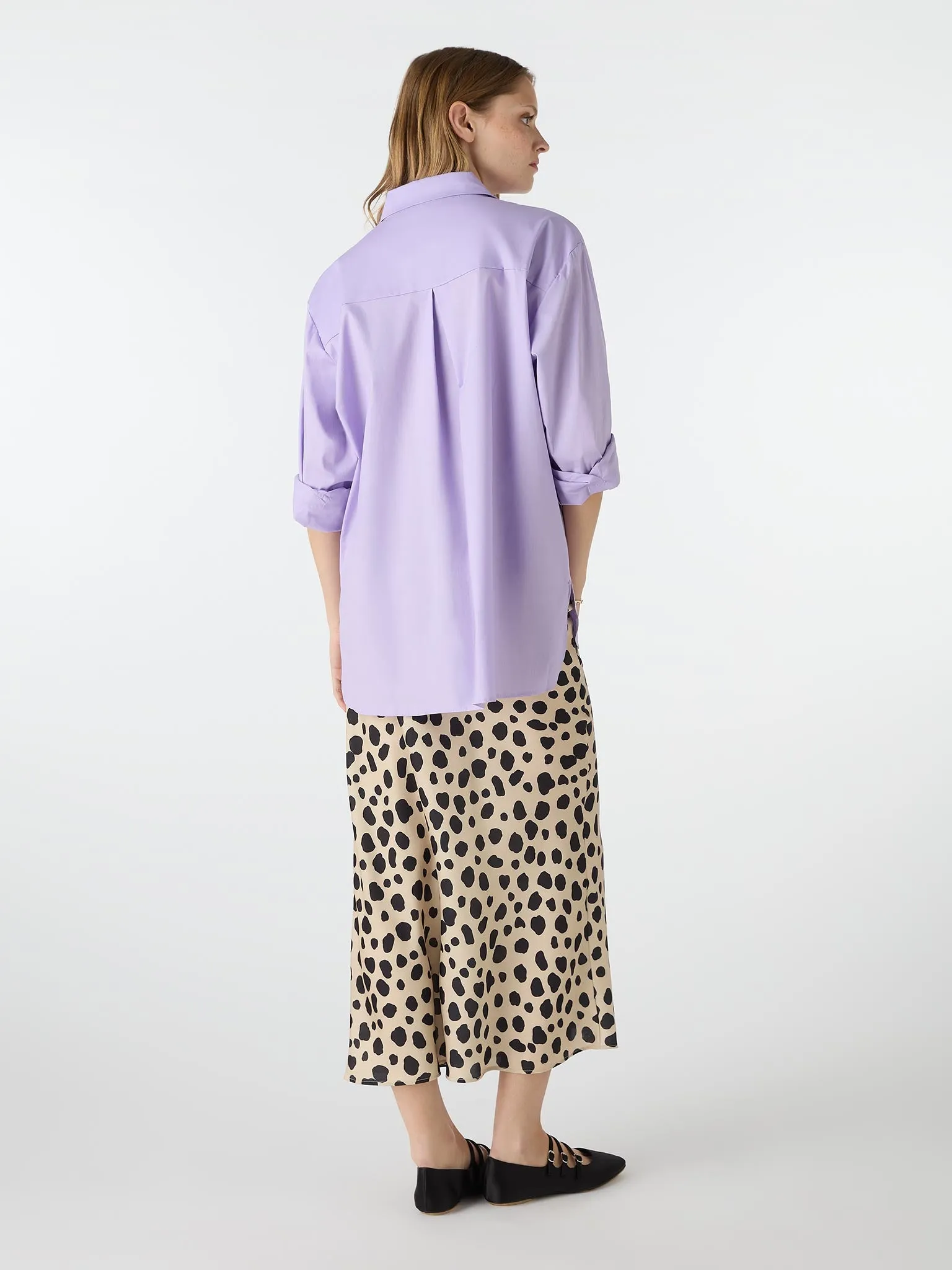 Haydon Boyfriend Shirt in Lilac sold by Omnes product image thumbnail 3