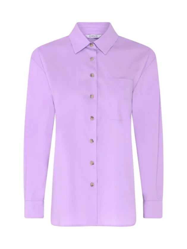Haydon Boyfriend Shirt in Lilac sold by Omnes product image thumbnail 5