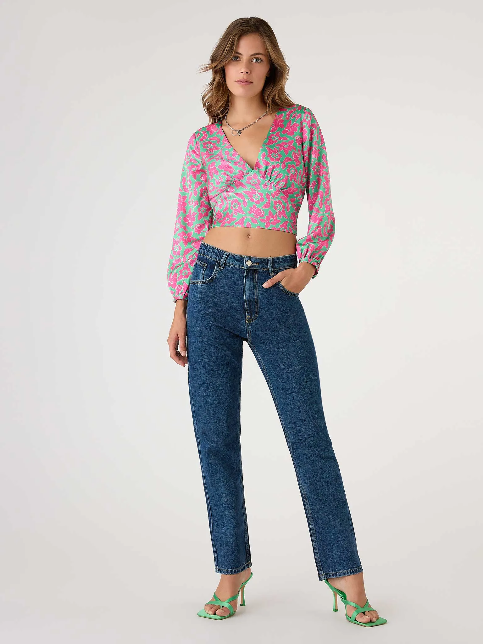 Jaliya Blouse in Pink Floral sold by Omnes