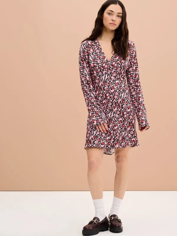 Layana Mini Dress in Ditsy Floral Print sold by Omnes