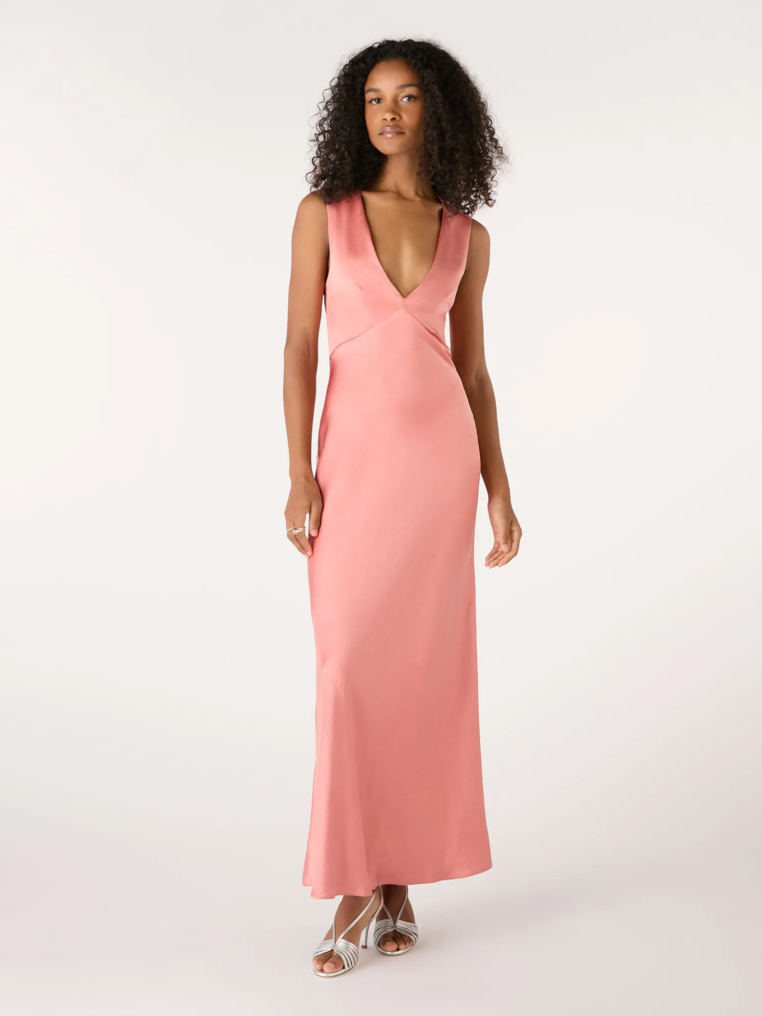 Nova Tie Back Dress in Coral sold by Omnes