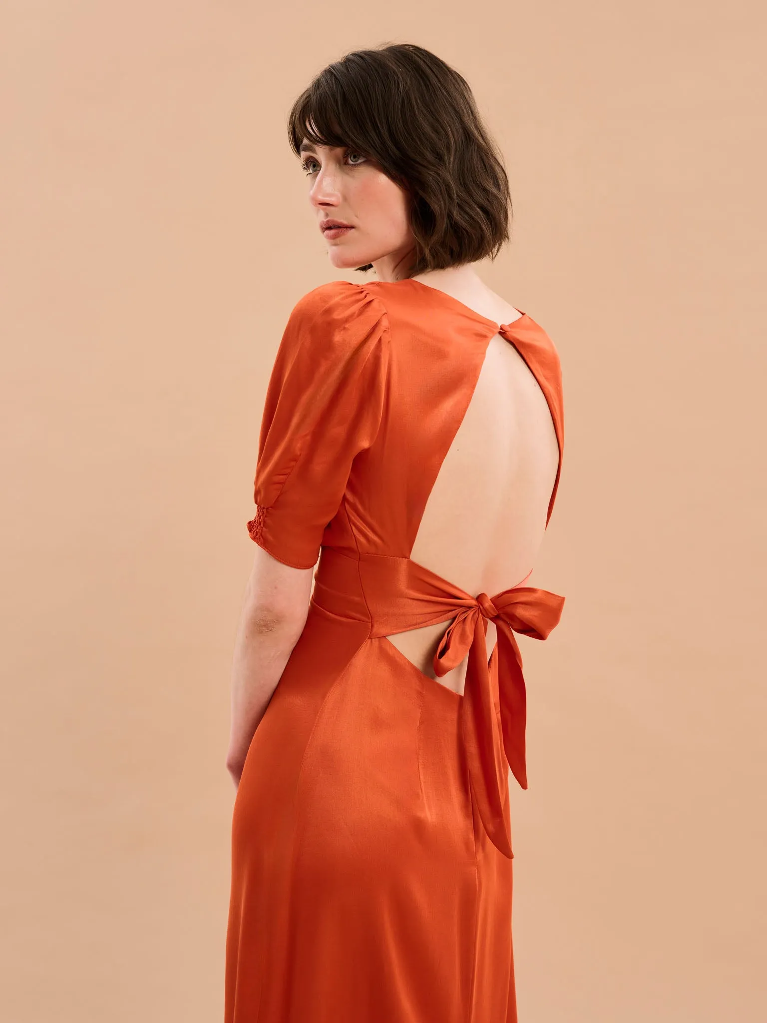 Odette Dress in Burnt Orange sold by Omnes product image thumbnail 3