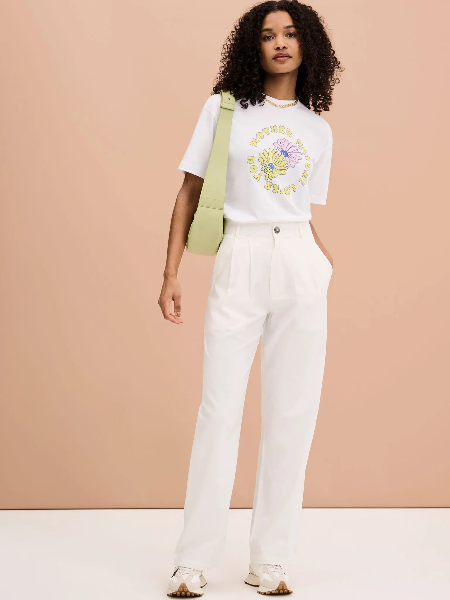 Cinnamon Relaxed Trousers in White Cotton/Tencel sold by Omnes product image thumbnail 2