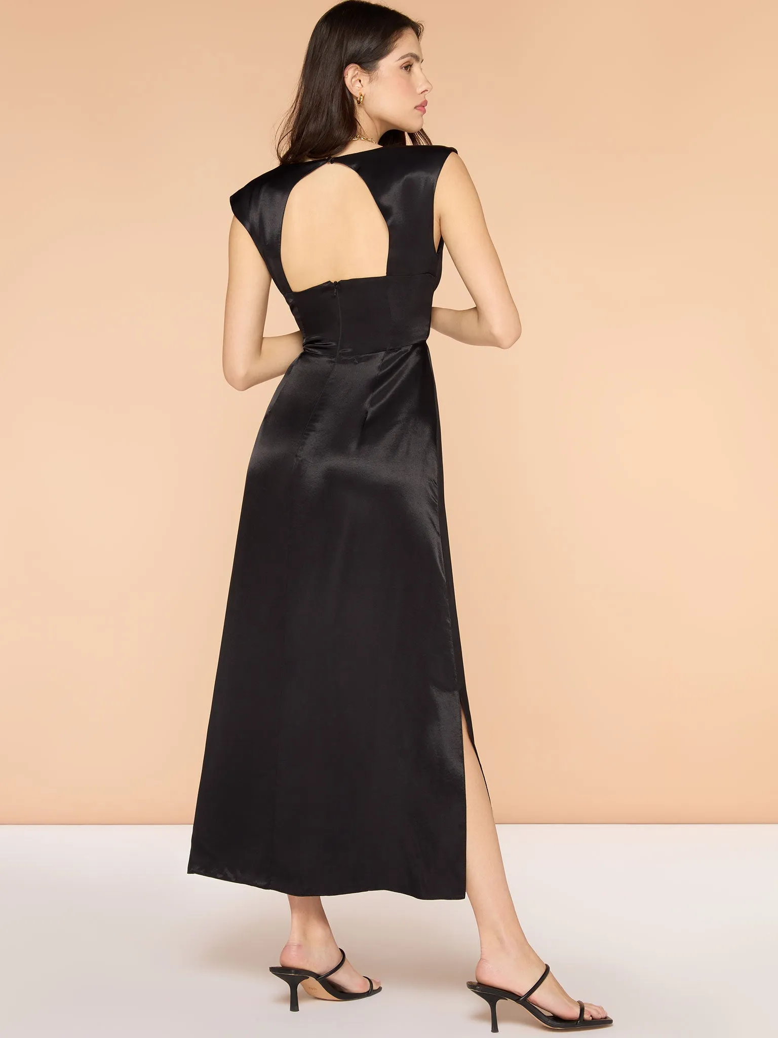 Marin Twist Front Dress in Black sold by Omnes product image thumbnail 3