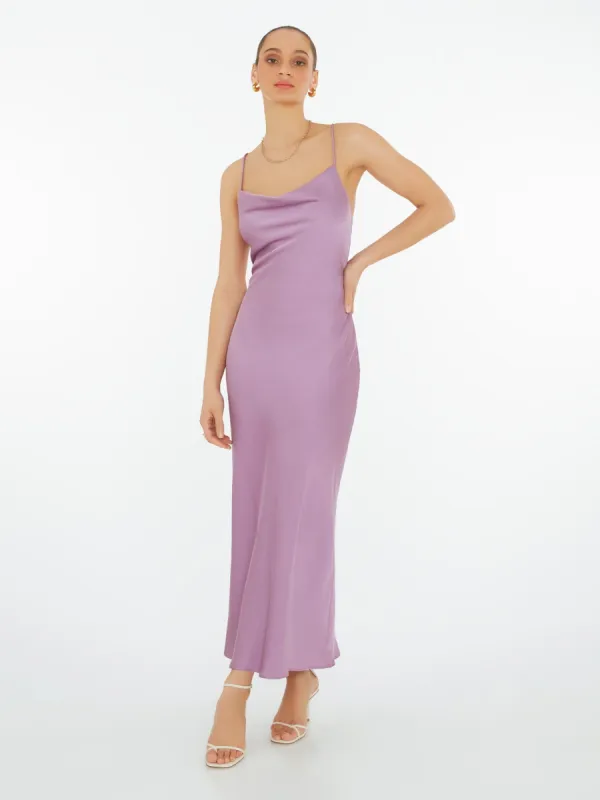 Riviera Midi Dress in Lavender sold by Omnes