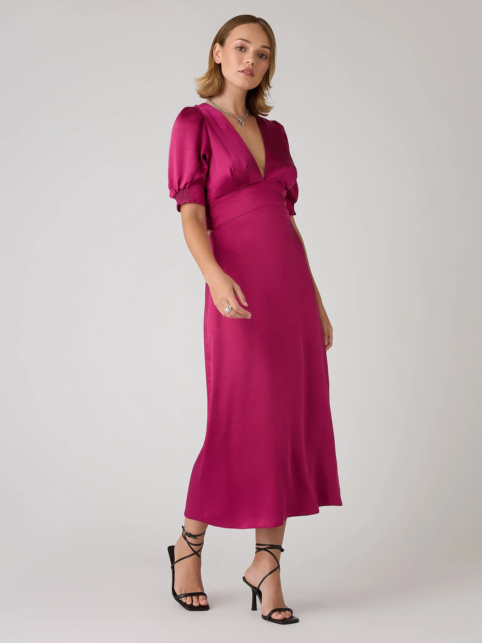 Odette Dress in Magenta sold by Omnes product image thumbnail 3
