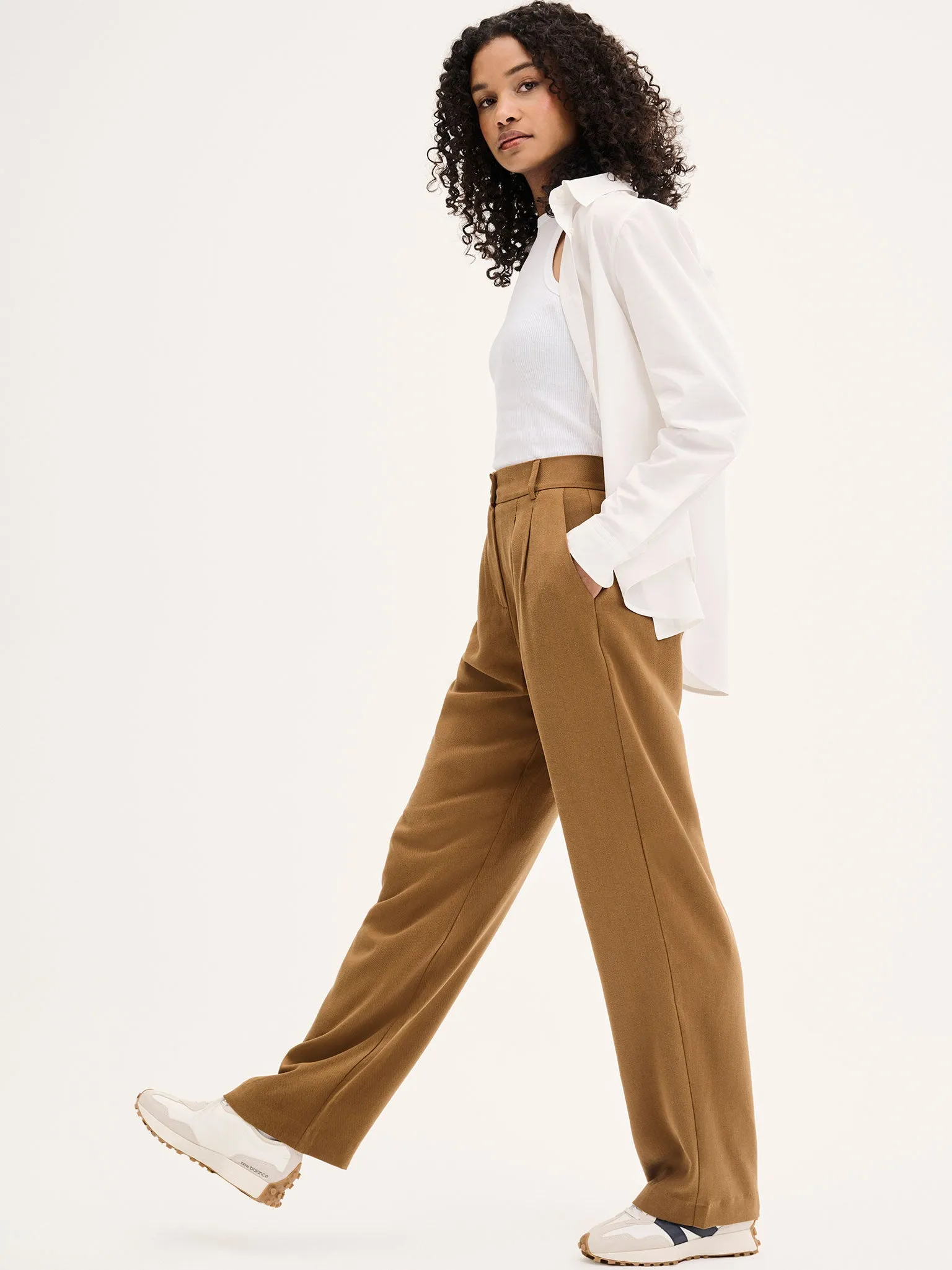 Cinnamon Straight Leg Trousers in Tobacco sold by Omnes product image thumbnail 4