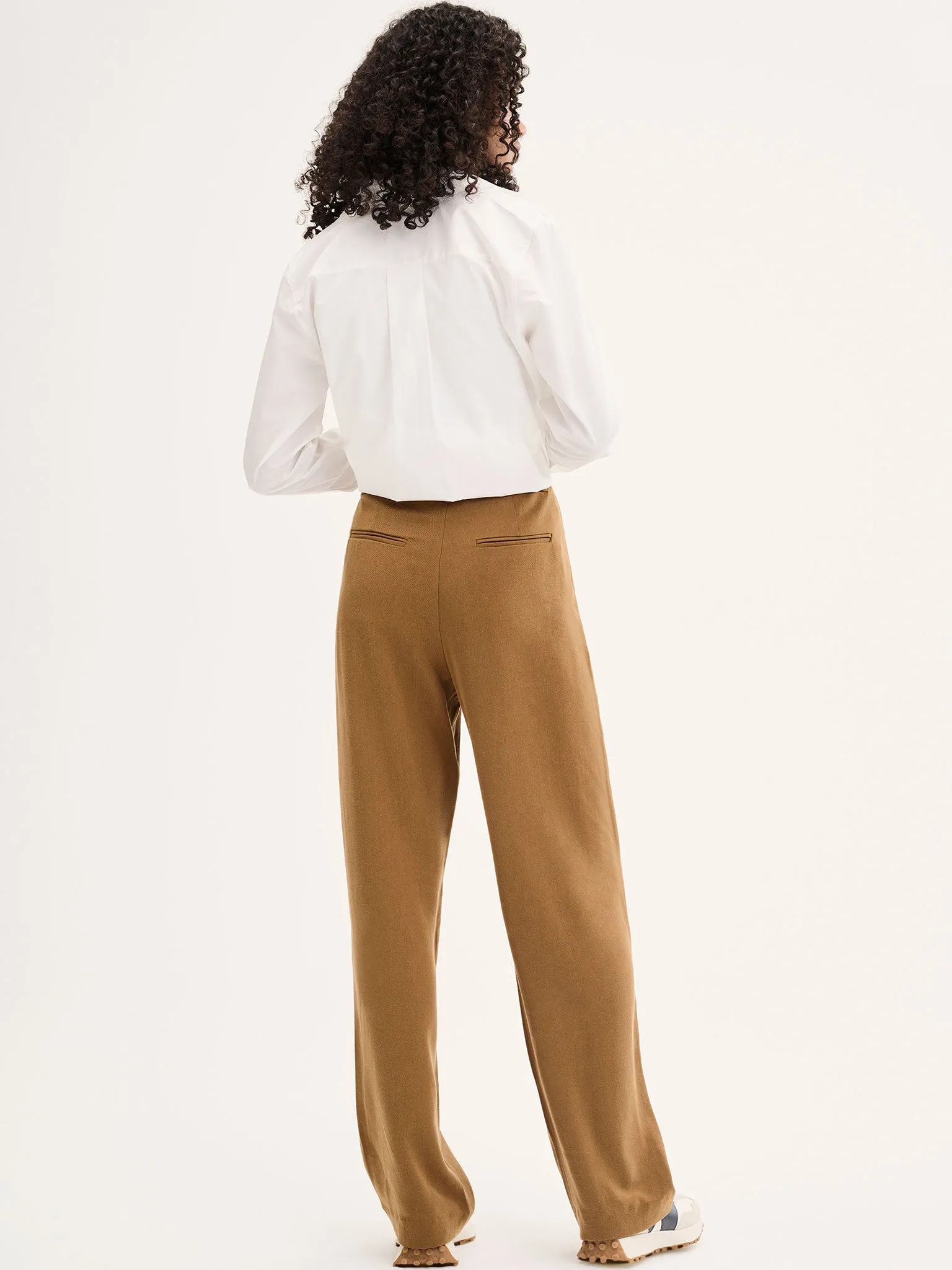 Cinnamon Straight Leg Trousers in Tobacco sold by Omnes product image thumbnail 3