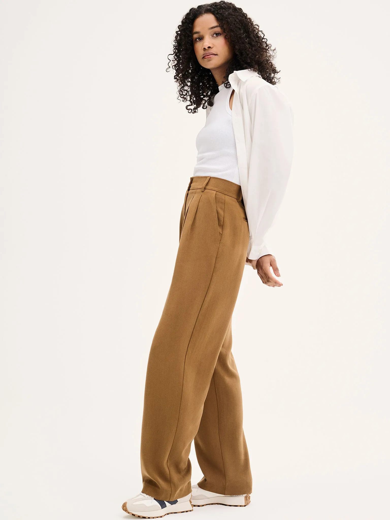 Cinnamon Straight Leg Trousers in Tobacco sold by Omnes product image thumbnail 2