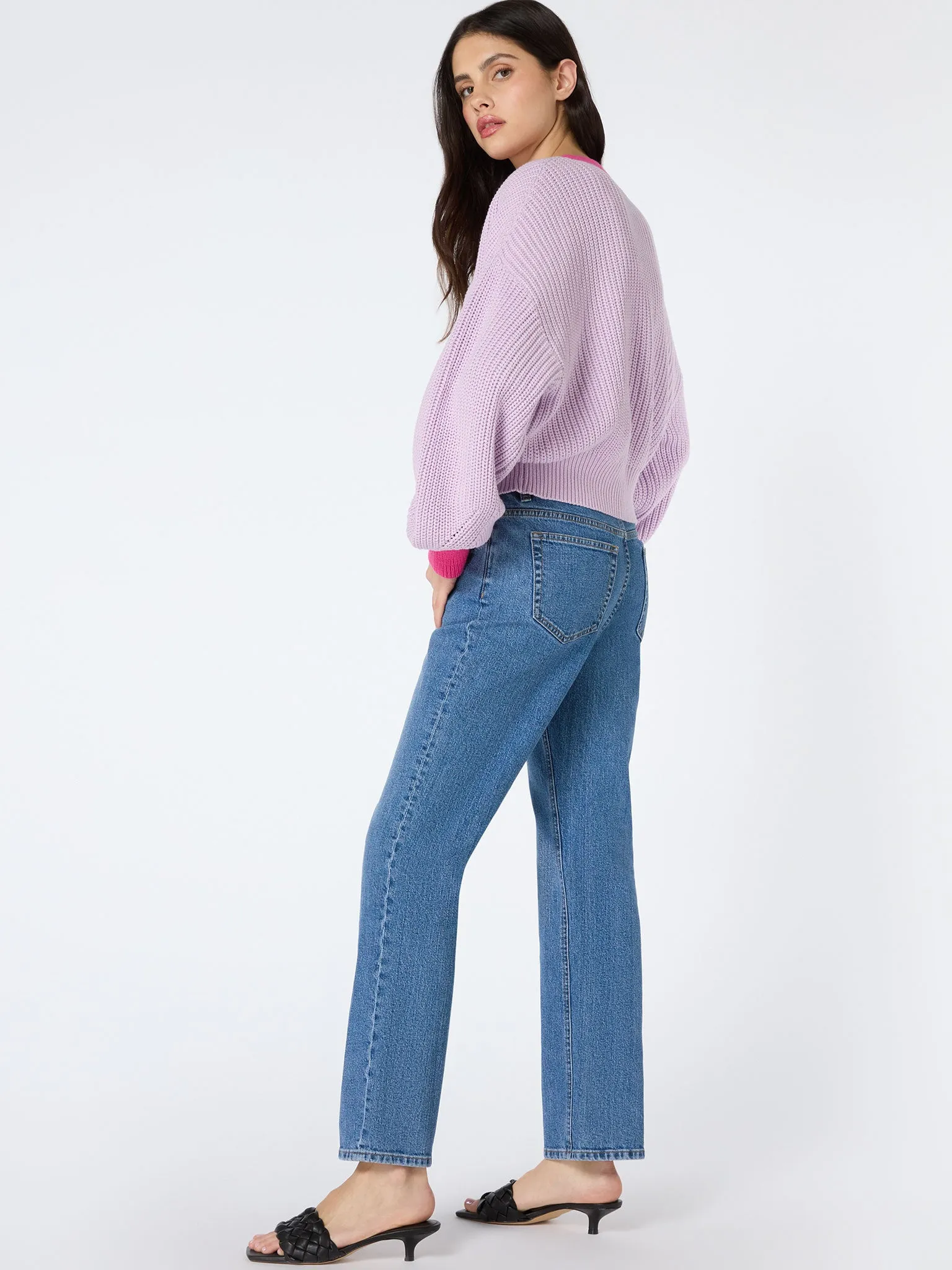 Hopper Oversized Cardigan in Lilac and Pink sold by Omnes product image thumbnail 2