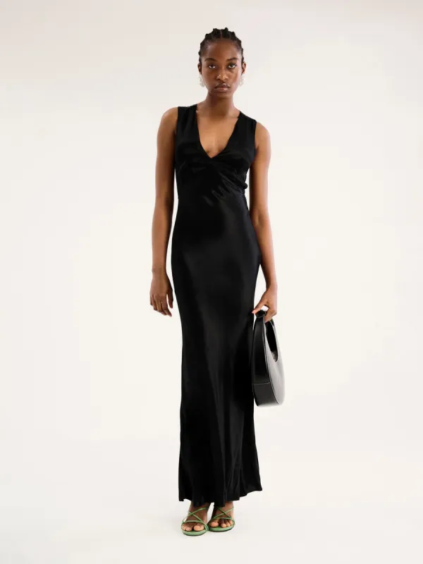 Nova Tie Back Dress in Black sold by Omnes