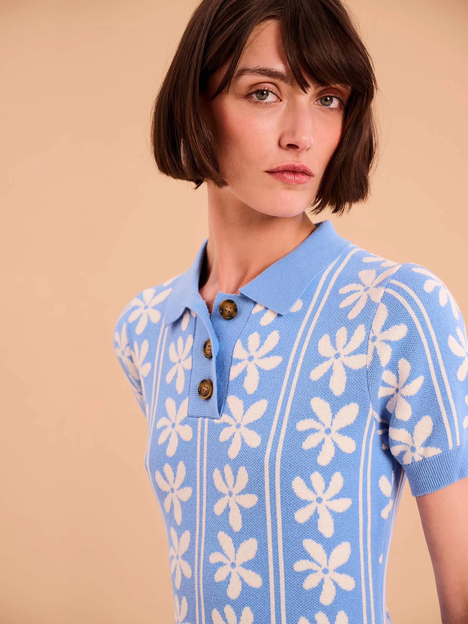 Fable Floral Knit Dress sold by Omnes product image thumbnail 3