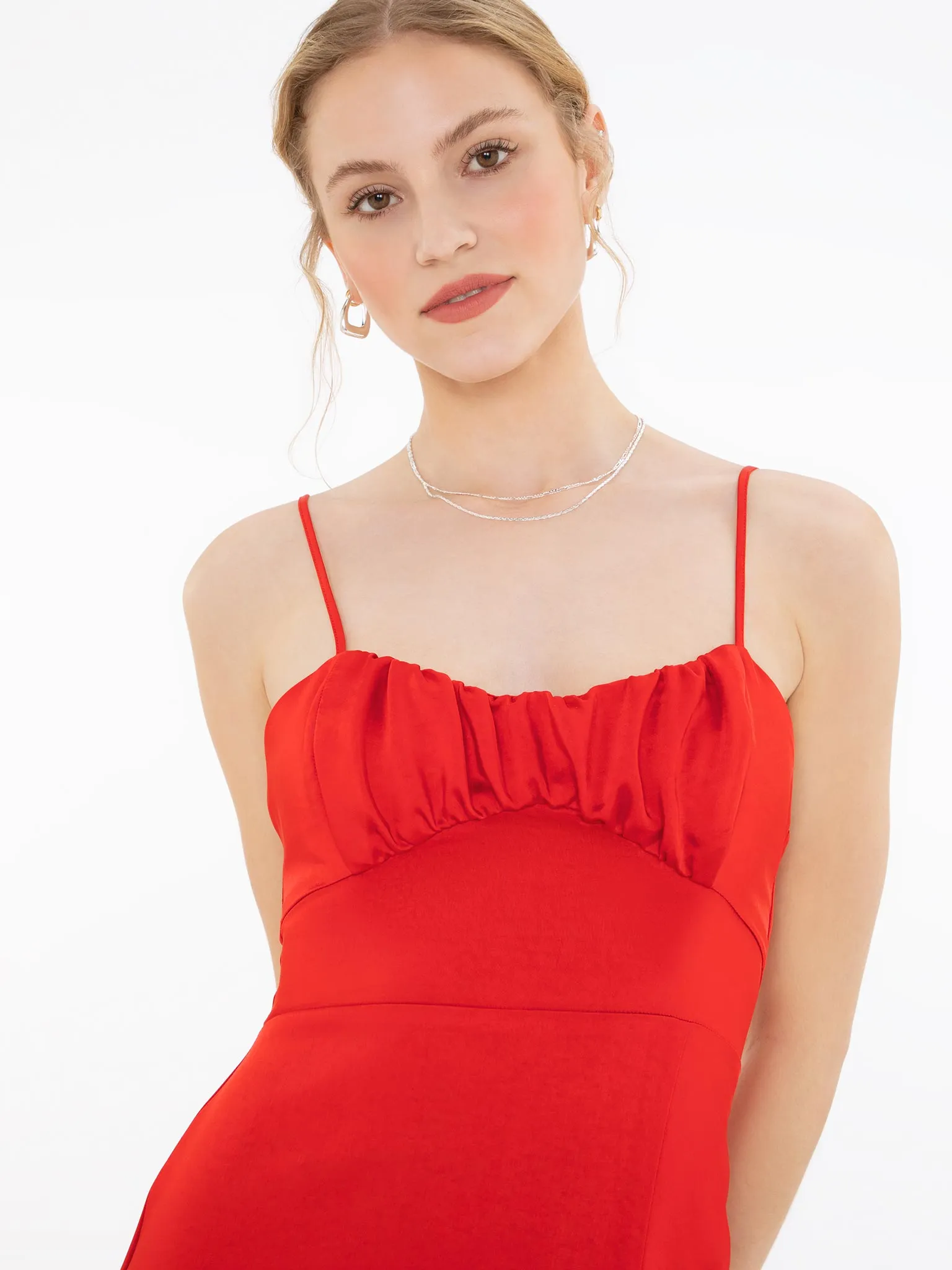 Storm Slip Midi Dress in Red sold by Omnes product image thumbnail 4