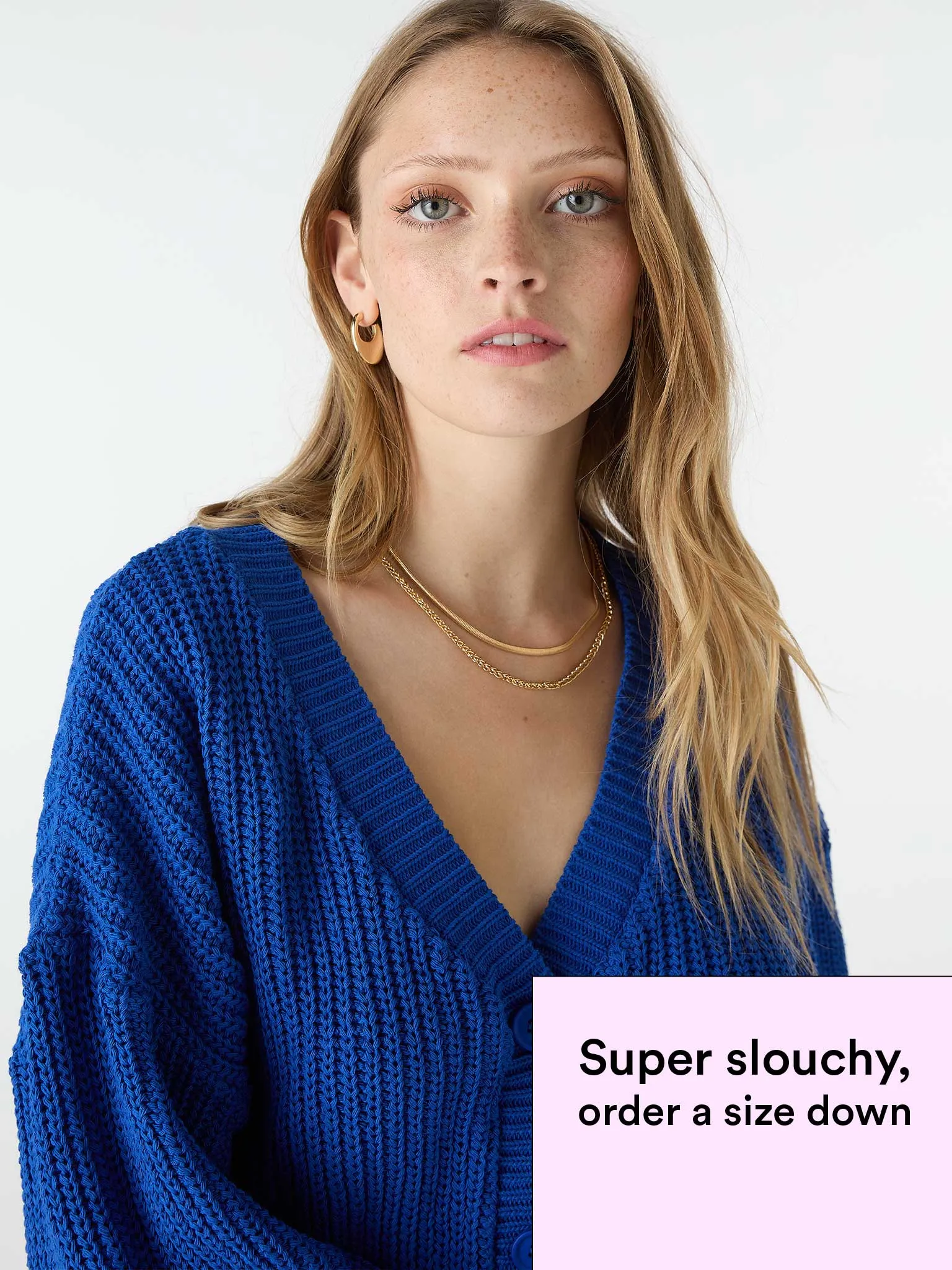 Hopper Oversized Cardigan in Cobalt Blue sold by Omnes product image thumbnail 3